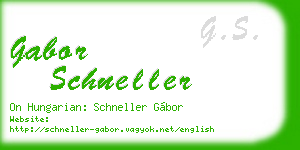gabor schneller business card
