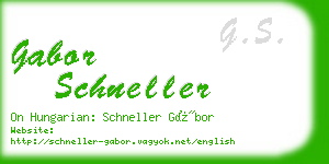 gabor schneller business card